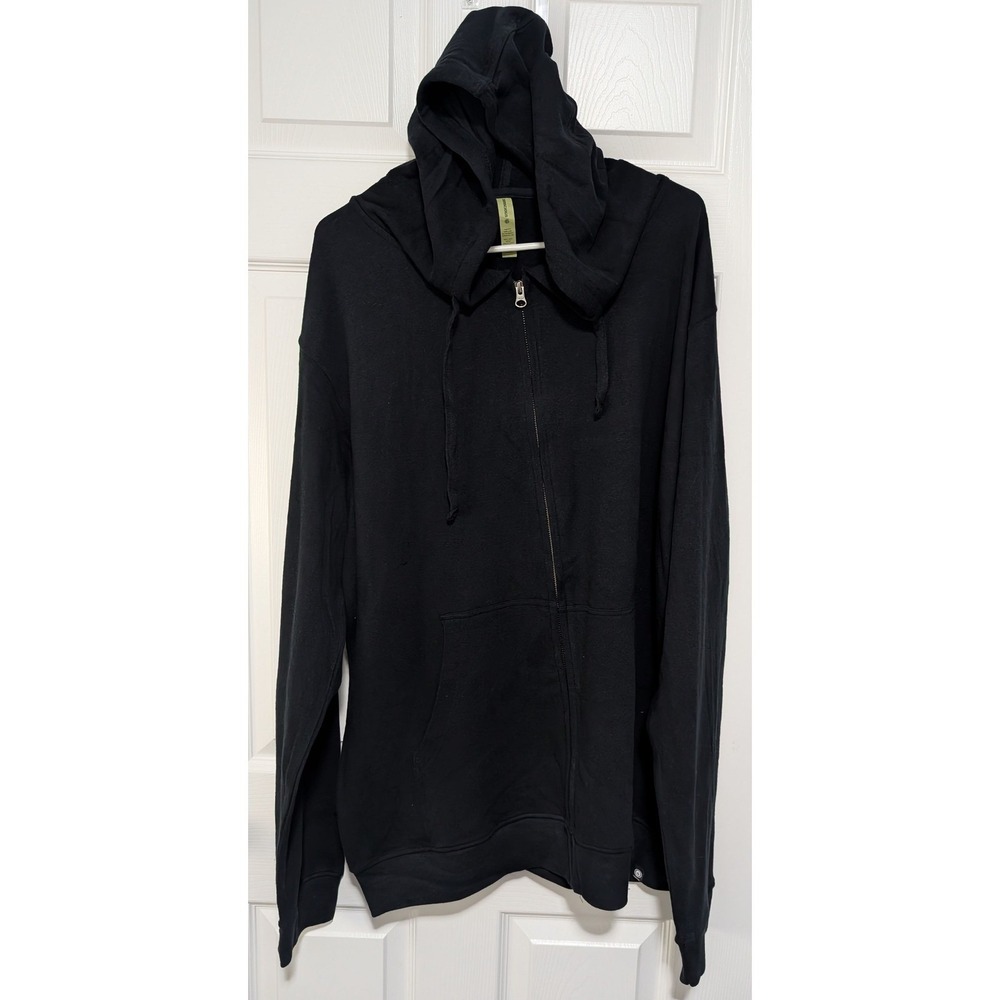 NWOT ECONSCIOUS Organic Cotton Hemp Zip Hoodie Washed Black Mens XL EC5980